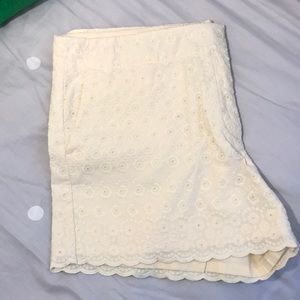 Ann Taylor LOFT lace shorts.